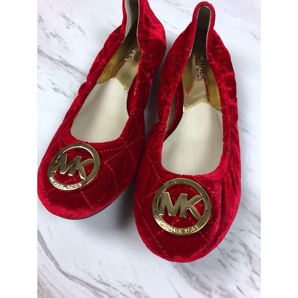 NEW MICHAEL KORS Red ballet flats 6 - Picture 2 of 3